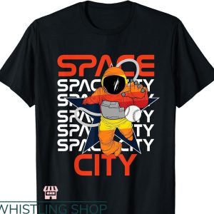 Space City T-shirt Space City Vintage Baseball Astronaut