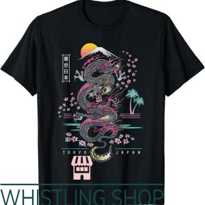 Spirted Away T-Shirt Japanese Tokyo Dragon Asian Retro