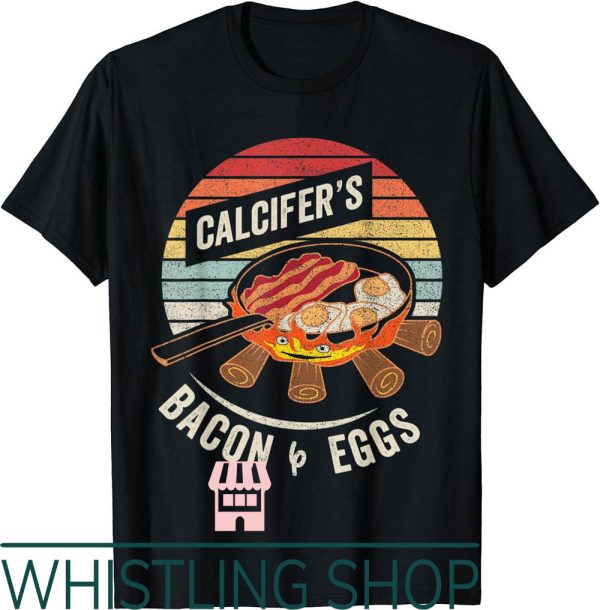 Spirted Away T-Shirt Retro Vintage Calcifers Bacon And Egg