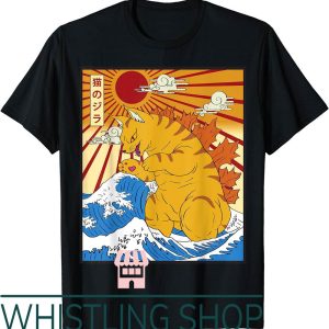 Spirted Away T-Shirt Vintage Funny Cute Cat Art Sunset