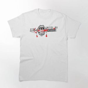 Stop Snitching T-shirt Stop Snitching Knife & Blood T-shirt