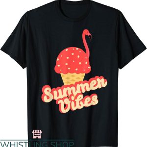 Summer Vibes T-shirt Summer Vibes Flamingo Ice Cream T-shirt
