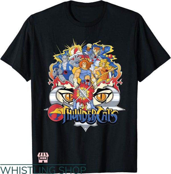 Thunder Cat T-shirt Thunder Cat Group Shot Logo Badge