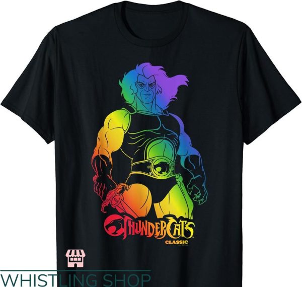 Thunder Cats T-shirt Lion O Retro Rainbow Poster