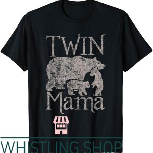 Twin Mom T-Shirt Mama Distressed Mothers Day