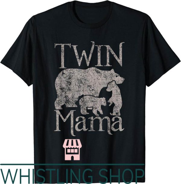 Twin Mom T-Shirt Mama Distressed Mothers Day