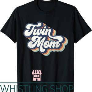 Twin Mom T-Shirt Vintage Mama Funny Mothers Day