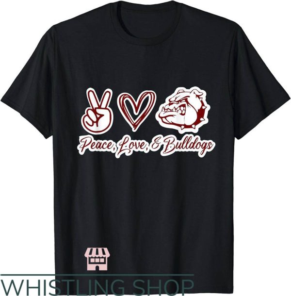 Uga Vintage T-Shirt Peace Love And Bulldogs