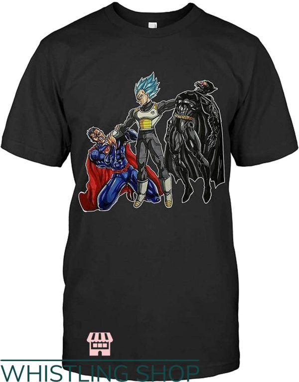 Vegeta Workout T-Shirt Beat Super-Man N Bat-Man Funny Tee