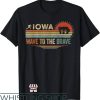 Vintage Braves T-Shirt Iowa Wave To The Brave Football