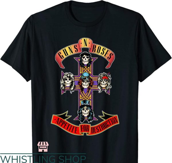 Vintage Guns And Roses T-shirt Cross Small