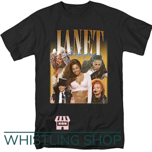 Vintage Janet Jackson T Shirt Style Retro 90s