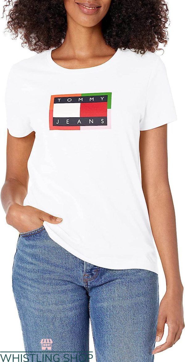 Vintage Tommy Hilfiger T-shirt Tommy Jeans Flag Logo T-shirt