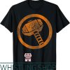 War Hammer T-Shirt Marvel Thor Logo Orange Tonal Cut Out
