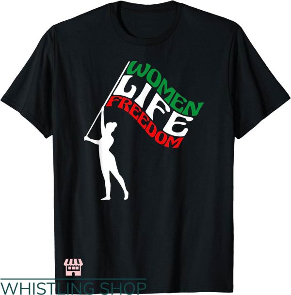 Women Life Freedom T-shirt Cute Iranian Flag Women Of Iran