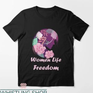 Women Life Freedom T-shirt Women Life Freedom Floral T-shirt
