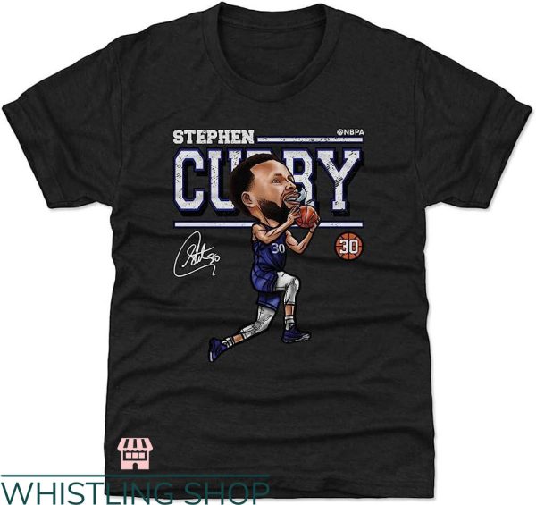 Youth Stephen Curry T-shirt Stephen Curry Cartoon T-shirt
