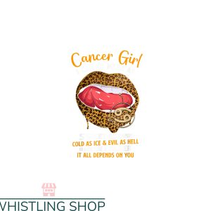 Zodiac Cancer T Shirt Sweet As Candy Leopard Lip 2