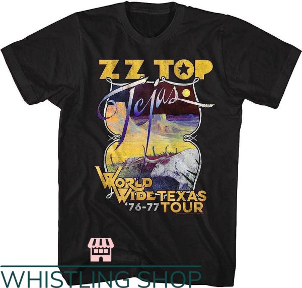 Zz Top Vintage T-Shirt World Wide Texas Tour