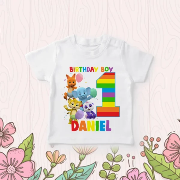 Word Party Birthday Shirt – Customized with Your Name and Character