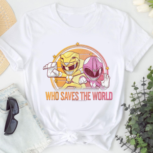 Power Rangers Pink And Yellow Shirt