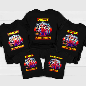 Power Rangers Birthday Family Custom Matching Family Shirts