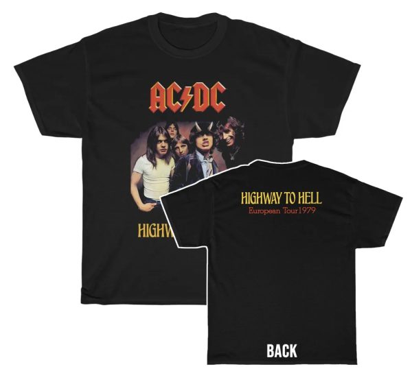 ACDC 1979 Highway To Hell Album Cover Tour Shirt