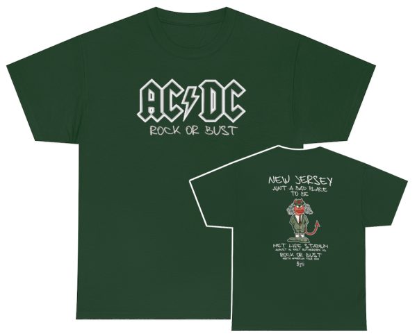 ACDC 2015 Rock or Bust Tour August 26 East Ruthorford New Jersey Event Shirt