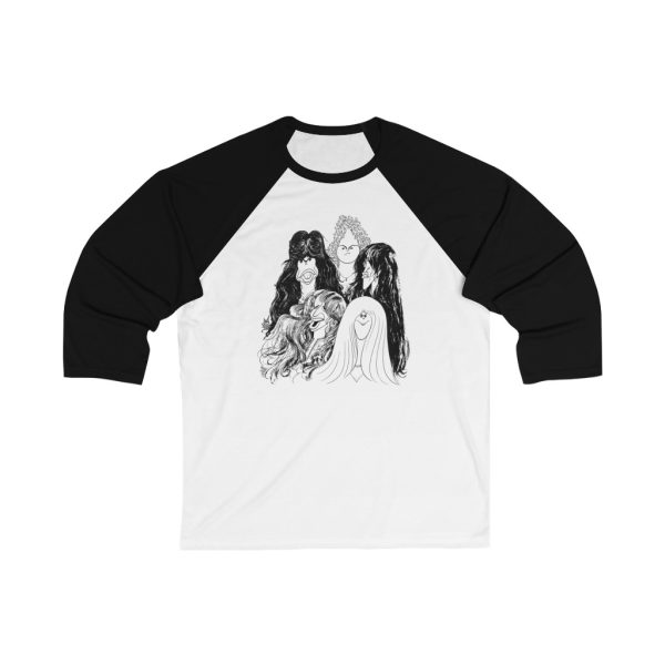 Aerosmith Draw The Line Raglan 34 Sleeved Baseball Jersey Shirt