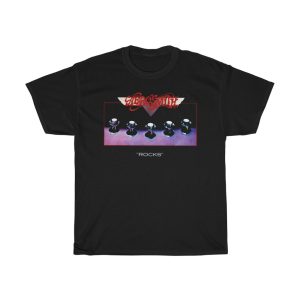 Aerosmith Rocks with Band Drawing Shirt 1