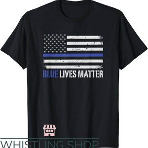 All Lives Matter T-Shirt Blue Live Matter Thin American Flag