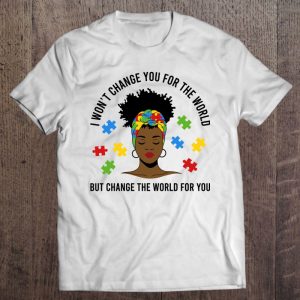 Autism Awareness Black Womens Afro Mom Life Autistic Mother 1