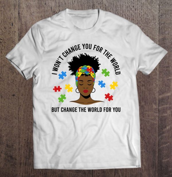 Autism Awareness Black Womens Afro Mom Life Autistic Mother