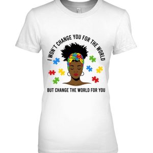 Autism Awareness Black Womens Afro Mom Life Autistic Mother 2