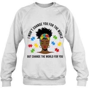 Autism Awareness Black Womens Afro Mom Life Autistic Mother 4