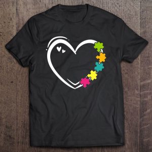 Autism Awareness Heart Puzzle Autistic Autism Mom Dad 1