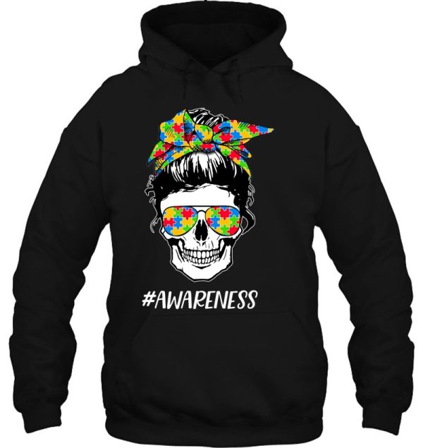 Autism Awareness Mom Life Skull Autism Mom Mama Womens