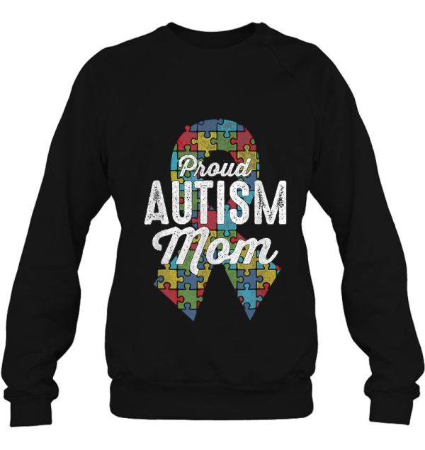 Autism Awareness Proud Autism Mom Ribbon Puzzle Mother’s Day