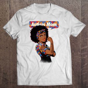 Autism Awareness Strong Mom Afro Mother Black Women Autism 1