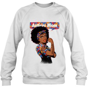 Autism Awareness Strong Mom Afro Mother Black Women Autism 4