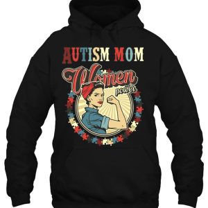 Autism Awareness Vintage Retro 70S80s Autism Mom Women Power 3