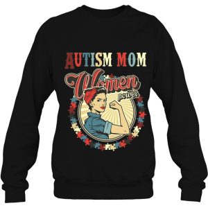 Autism Awareness Vintage Retro 70S80s Autism Mom Women Power 4