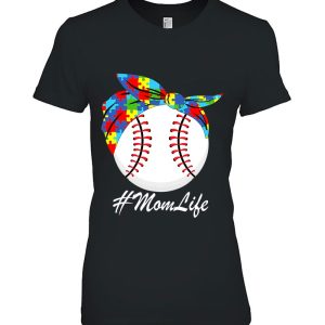 Autism Mom Baseball Messy Bun Autism Awareness 2