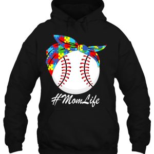 Autism Mom Baseball Messy Bun Autism Awareness 3