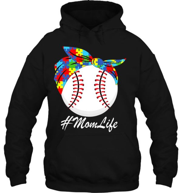 Autism Mom Baseball Messy Bun Autism Awareness