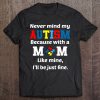 Autism Mom Child Man Woman Tshirt Autism Awareness Ribbon