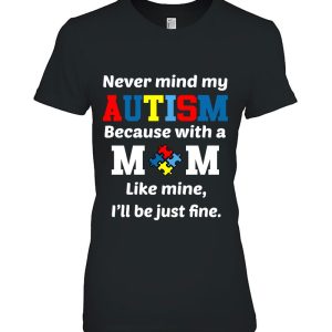 Autism Mom Child Man Woman Tshirt Autism Awareness Ribbon 2