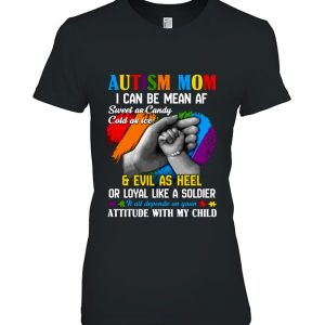 Autism Mom I Can Be Mean Af Sweat As Candy Cold As Ice Evil As Heel Autism Awareness Colorful Puzzle 2