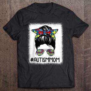 Autism Mom Life Autism Awareness Raglan Baseball Tee