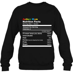 Autism Mom Nutrition Fact Women Autism Awareness Mom Gift 4